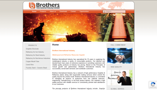 capture d'écran du site brothers-international.com